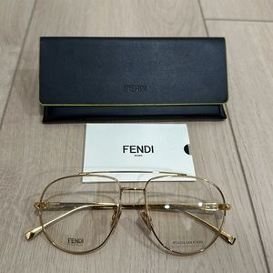 Fendi Gold Aviator Sunglasses